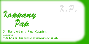 koppany pap business card